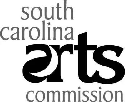 A black and white logo for the south carolina arts commission.