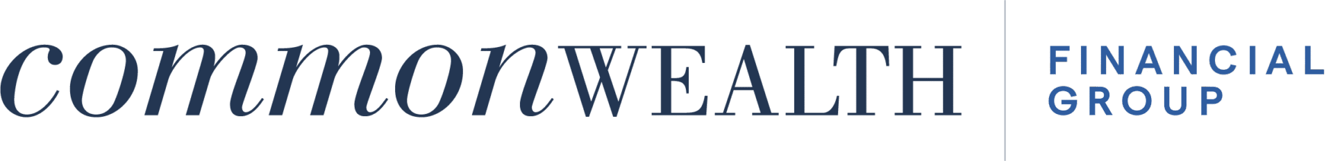 Commonwealth Financial Group logo on black background.